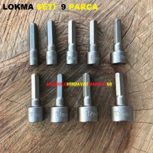 LOKMA UÇ  BİTS UÇ VİDA SIKICI SOMUN TUTUCU 9 PARÇA 5MM DEN 13MM KADAR