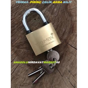 TRIMAX PİRİNÇ ASMA KİLİT 38MM PASLANMAZ CONTALI ASMA KİLİT