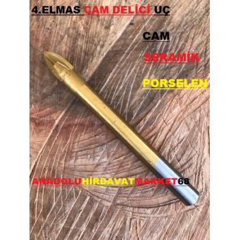 4 ELMASLI 4MM CAM DELİCİ SERAMİK DELİCİ PORSELEN DELİCİ UÇ