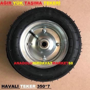 AĞIR YÜK TAŞIMA TEKERİ 300KG HAVALI TEKER EL ARABASI TEKERİ 350*7