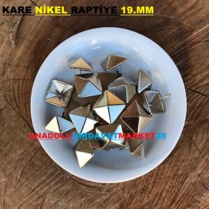 KABARA RAPTİYE KOLTUK ÇİVİSİ KARE NİKEL KROM RENK ÇAPI:19MM 40AD