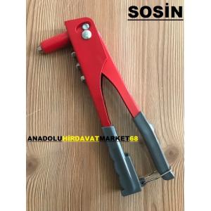 SOSİN PERÇİN TABANCASI 240MM YEDEK PERÇİNLİ PERÇİM TABANCA