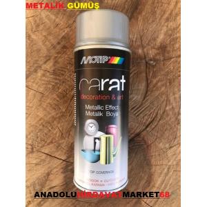 MOTİP METALİK GÜMÜŞ SPREY BOYA OTO JANT BOYASI GÜMÜŞ RENK 400ML