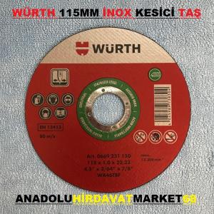 WÜRTH 115MM İNOX METAL KESİCİ TAŞ KROM METAL KESİCİ TAŞ