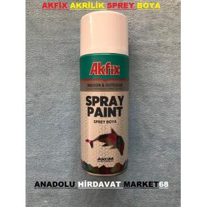 AKFİX ÜSTÜN KALİTE SPREY TAMPON BOYASI PARLAK BEYAZ BOYA 400 ML