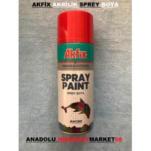 AKFİX ÜSTÜN KALİTE SPREY TAMPON BOYASI PARLAK KIRMIZI BOYA 400 ML