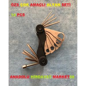 ÖZS ALYAN SETİ ANAHTAR SETİ TORNAVİDA SETİ ÇOK AMAÇLI SET 14 PCS