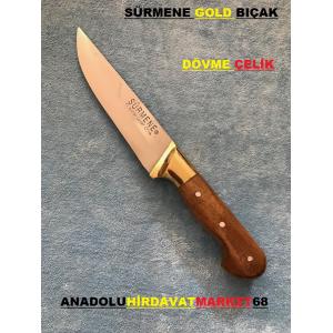 SÜRMENE BIÇAK DÖVME ÇELİK KASAP BIÇAGI KURBAN BIÇAK GOLD