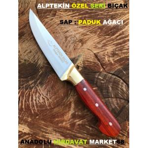 ÖZELSERİ PADUK SAPLI  BIÇAK DÖVME ÇELİK KASAP BIÇAGI KURBAN BIÇAK