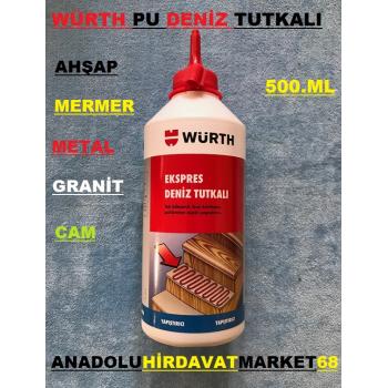 WÜRTH DENİZ TUTKAL GÜÇLÜ YAPIŞTIRICI DENİZ TUTKALI AHŞAP MERMER METAL 500ML