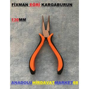 FİXMAN MİNİ PENSE ELEKTRONİKÇİ YAYLI MİNİ EĞRİ KARGABURNU 130MM