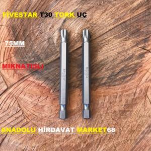 FİVESTAR YILDIZ UÇ BİTS UÇ 75 MM T30 MIKNATISLI BULDEX VİDA UCU