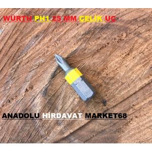 WÜRTH PH1 İNCE YILDIZ BİTS UÇ 25 MM COBALT ÇELİK VİDA SIKMA UCU