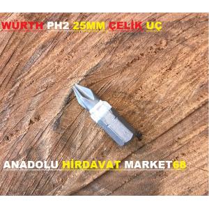 WÜRTH PH2 YILDIZ BİTS UÇ 25 MM COBALT ÇELİK VİDA SIKMA UCU KALIN