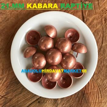 BAKIR 21MM ÇAPINDA KABARA RAPTİYE ÇİVİSİ BAKIR RENK 20 ADET