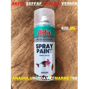 AKFİX 400 ML ŞEFFAF PARLAK VERNİK SPREY VERNİK AKRİLİK 1 KALİTE