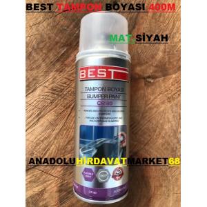 BEST TAMPON BOYASI SPREY PLASTİK TAMPON BOYASI MAT SİYAH 400 ML