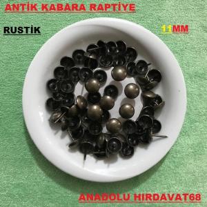 KABARA RAPTİYE KOLTUK ÇİVİSİ ANTİK RUSTİK DÜZ ÇAPI 11MM 1000ADET