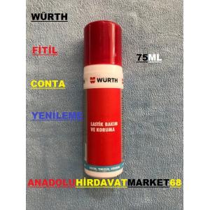 WÜRTH KAPI FİTİL CONTA LASTİK BAKIM YENİLEME TRİM SESİ KESER 75ML