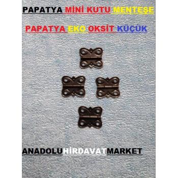 PAPATYA DEKORATİF MİNİ TAVLA VE KUTU MENTEŞE OKSİT RENK 12 ADET