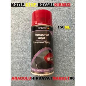 MOTİP OTO STOP BOYASI TRANPARAN KIRMIZI RENK 150 ML