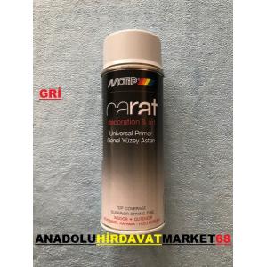 CARAT SPREY TAMPON ASTARI PLASTİK METAL AHŞAP ASTARI 400 ML GRİ