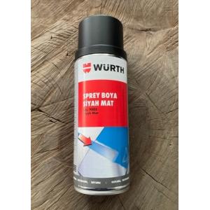 WÜRTH MAT SİYAH SPREY BOYA TAMPON BOYASI OTO BOYASI GERMANY 400ML