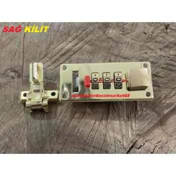 DMR SARI RENK ŞİFRELİ ÇANTA KİLİDİ DERİ ÇANTA KİLİT BOND ÇANTA KİLİDİ GOLD RENK SAĞ