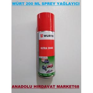 WÜRTH 200 ML SPREY YAĞ MULTİ ÇOK AMAÇLI YAĞLAYICI ULTRA 2040