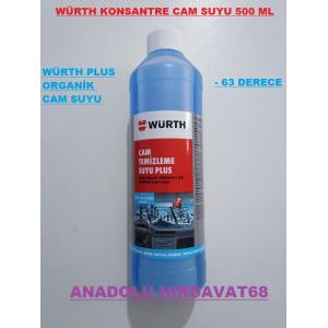 WÜRTH -63 CAM SUYU ANTİFİRİZLİ KONSANTRE OTO CAM SUYU 500 ML