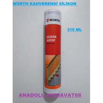 WÜRTH KAHVERENGİ SİLİKON YAPIŞTIRICI GÜÇLÜ SİLİKON KAHVE RENK 310 ML GERMANY