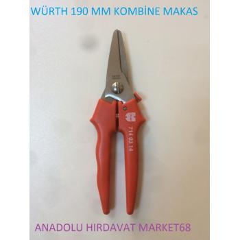 WÜRTH KOMBİNE SAC KESME MAKAS BAĞ BUDAMA MAKASI 190MM GERMANY