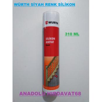 WÜRTH SİYAH RENK SİLİKON GÜÇLÜ SİLİKON SİYAH RENK 310ML GERMANY