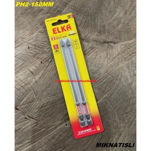 ELKA S2 İMPACT PH2 MIKNATISLI YILDIZ UÇ PH2 VİDA SIKMA UCU 15CM MATKAP UCU 2Lİ 5ADET