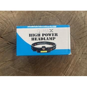QMAX KAFA FENERİ MIKNATISLI ŞARJLI KAFA LAMBASI KAMP FENERİ GÜÇLÜ BAŞ FENERİ USB