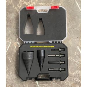 DMR BİTS SDS ŞÖMİNELİK KÜTÜK YARMA VİDASI ODUN AYIRMA KÜTÜK AYIRMA APARATI SETİ 6PCS