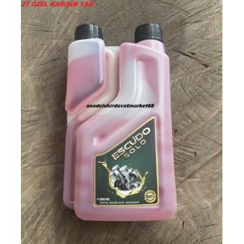 ESCUDO 500ML 2 ZAMANLI MOTOR YAĞI BENZİNE KATILAN YAĞ TIRPAN AĞAÇ MOTOR YAĞI 1*30ML