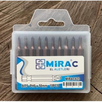 MRC PH0 İNCE BİTS UÇ MIKNATISLI İNCE YILDIZ UÇ PH0 VİDA SIKMA UCU 50MM 10ADET