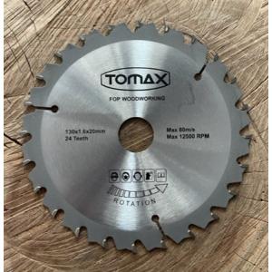 TOMAX 130MM ELMAS TESTERE AHŞAP MDF SUNTA KESİCİ GÖBEK 20MM