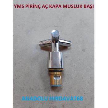 YMS LÜX PİRİNÇ AÇ KAPA MUSLUK BAŞI BİRİNCİ KALİTE MUSLUK BAŞI